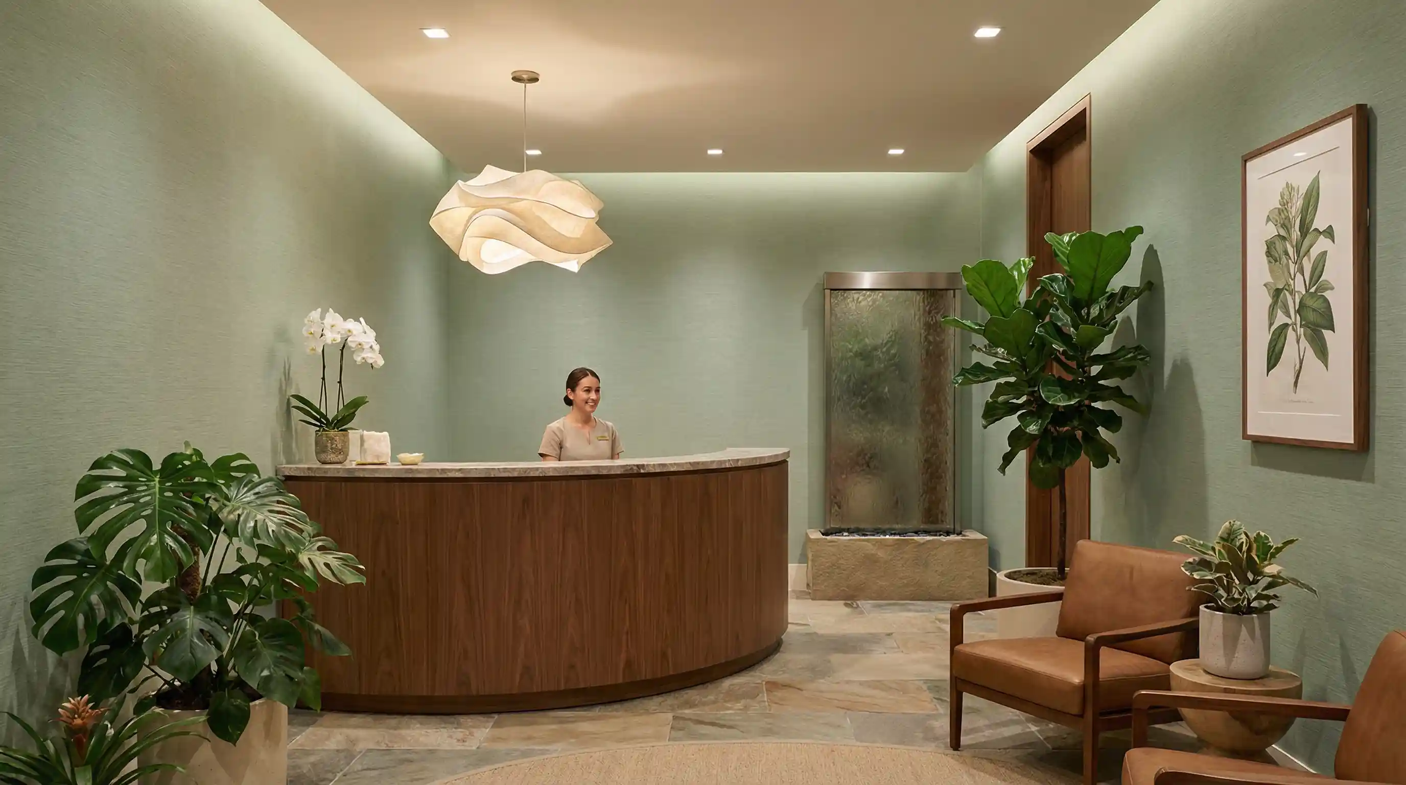Commercial wallpaper installation