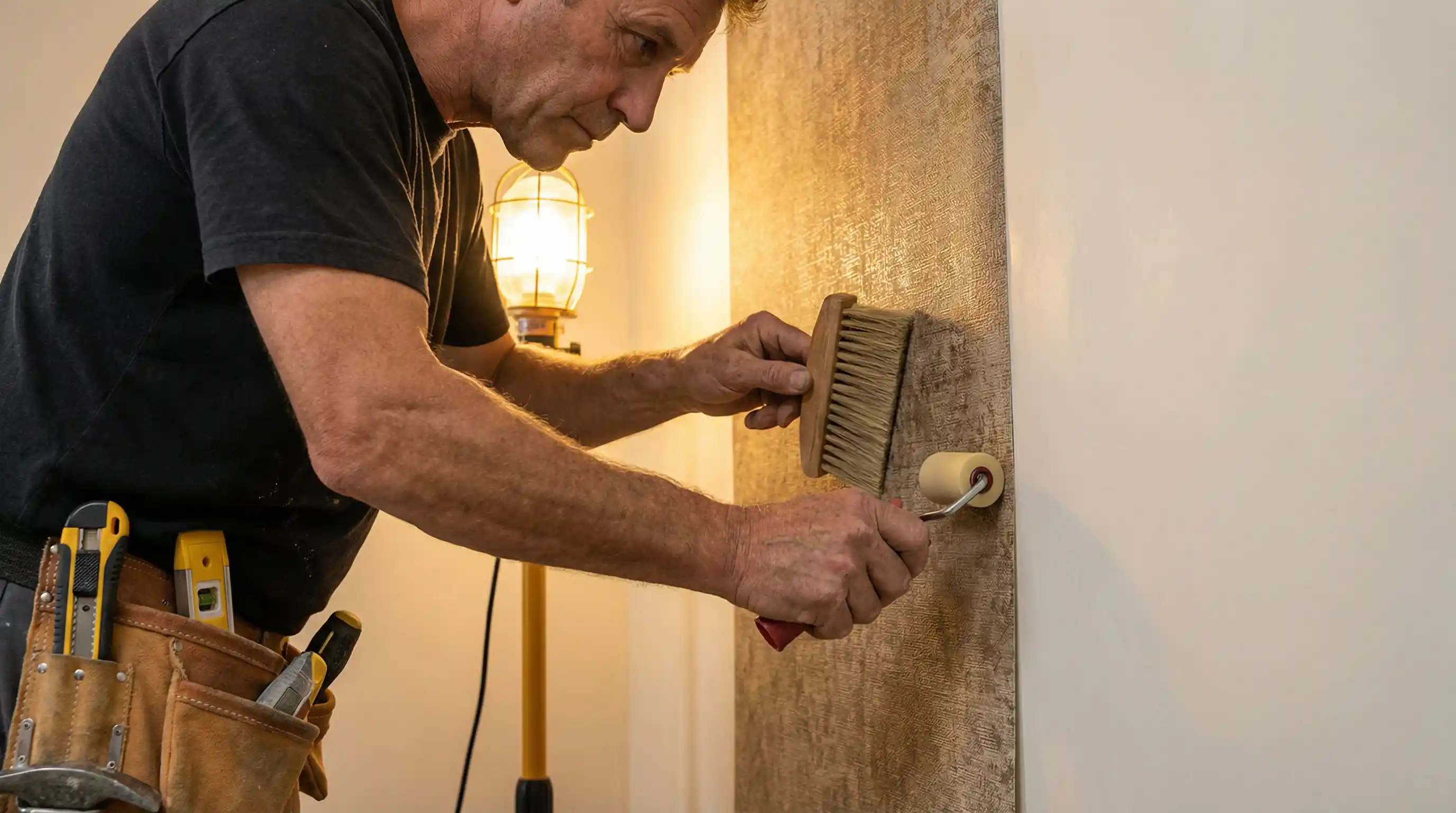 Luxury wallpaper detail in a New York home